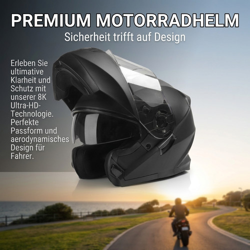 Schwarz rollerhelm - schwarz,