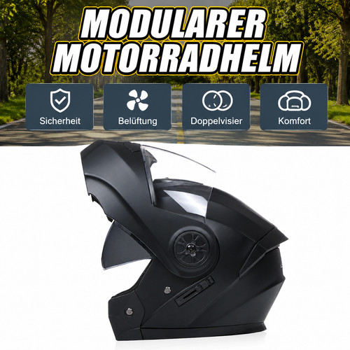 Klapphelm offroad neu matt - offroad,