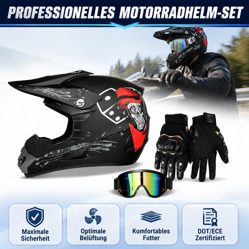 Brille handschuhe helm - m-xl,