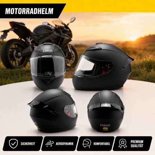 Motorradhelm mattschwarz - motorradhelm,