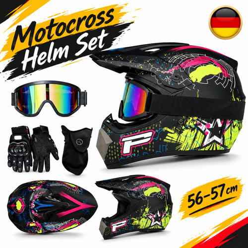 Motocross helm set - motocross,