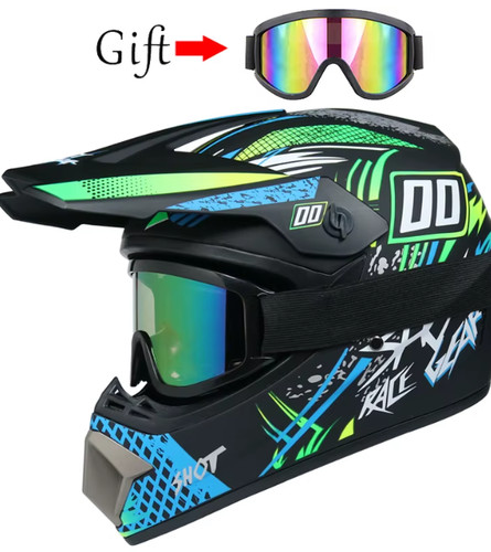 Motocross full face - full-face, helm
